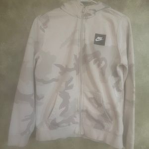 Boys Nike camo zip-up hoodie